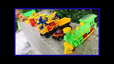 Sliding the toy on wall & testing - KTM Bike Rc Bull Dozer Train Engine Car Tractor Trolly Trucks 🚂