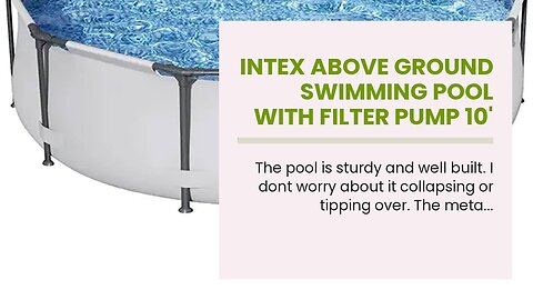 Intex Above Ground Swimming Pool with Filter Pump 10' x 30" Metal Frame