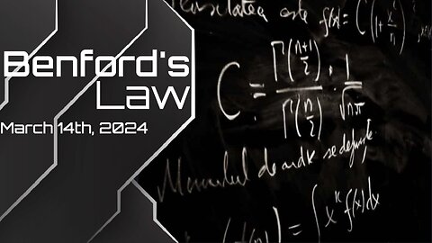 Benford's Law - March 14th, 2024 - 7PM Eastern