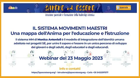 Sapere ed Essere Webinar 23 maggio