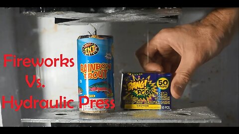Fireworks Crushed by Hydraulic Press|Explosion In The Press|4th of July Special