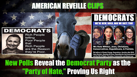 New Polls Reveal the Democrat Party as the "Party of Hate," Proving Us Right