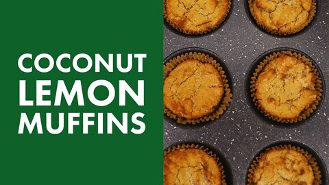 Vegan Coconut Lemon Muffins Made With Coconut Flour