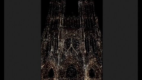 A wonderful out-of-this-world light show at the Cathedral of Notre Dame of Reims, France