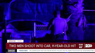 11-year-old child struck by gunfire in East Bakersfield after men shoot into family vehicle