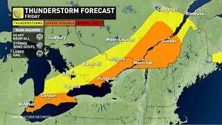 Ontario's weekend begins with a severe thunderstorm risk