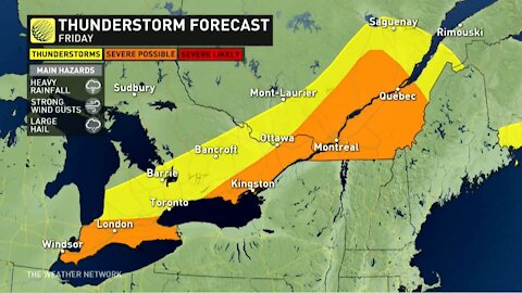 Ontario's weekend begins with a severe thunderstorm risk