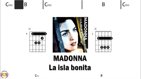 MADONNA La isla bonita - Guitar Chords & Lyrics HD