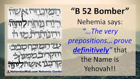 6. Eight proofs from the Masoretic Text that Adonai's vowels were placed on YHWH (Part A).