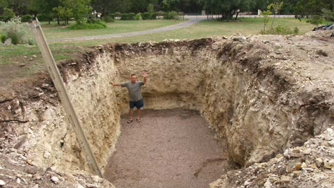 His Neighbors Were Puzzled By The Massive Hole He Dug In His Backyard