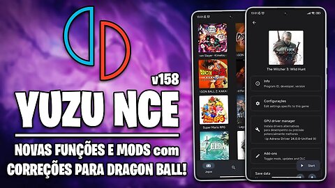 YUZU NCE 158 PARA ANDROID CHEGA COM NOVAS FUNÇÕES! | DRAGON BALL FIGHTERZ, DEMON SLAYER E MUITO MAIS