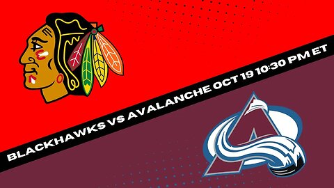 Avalanche vs Blackhawks Prediction, Pick and Odds | NHL Hockey Pick for 10/19