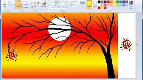 How To Paint In Computer | microsoft paint tutorial | ms paint | computer drawing | scenery drawing
