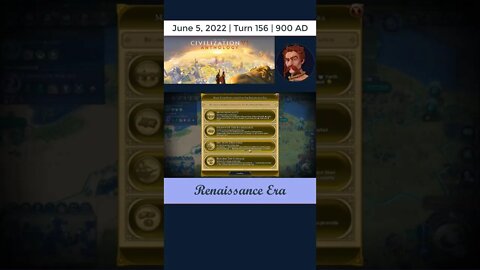 Daily Civ6 - TURN 156 - RENAISSANCE ERA!