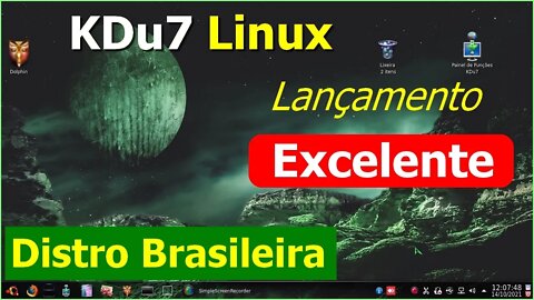 KDu7 Linux baseado no Kubuntu e KDE Neon. Excelente Distro Brasileira com recursos facilitadores