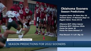 Season Predictions for 2022 Sooners