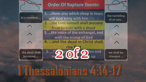 038 Order of Rapture Events (1 Thessalonians 4:14-17) 2 of 2