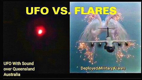 Queensland Australian UFO with Sound Versus Military Deployed Flares - Compare the two! #shorts