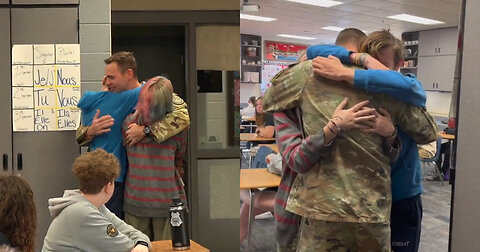 Michigan Guardsman Surprises His Children After Returning from Kuwait: ‘Overwhelming Joy’