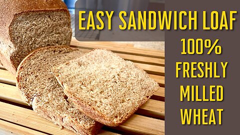 Easy Sandwich Bread with 100% Freshly Milled Wheat | Yeast Bread | Best Bread Recipe