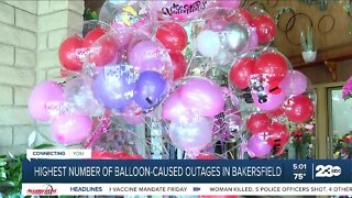 Highest number of balloon-caused outages in Bakersfield
