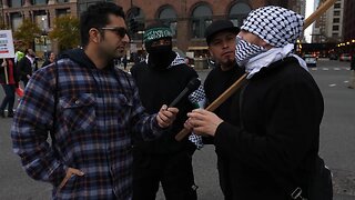 Interviewing People At Pro Palestine Rally In Chicago