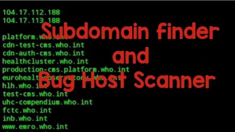 How to find subdomain and scan bug host using termux