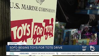 San Diego Fire Department kicks off annual Toys for Tots drive