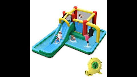 Read Buyer Comments: Sponsored Ad - BOUNTECH Inflatable Water Slide, Water Bounce House with B...