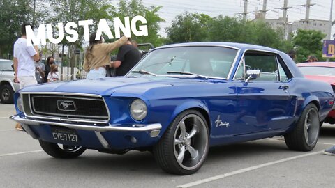 Mustang lindo encontro de carros antigos Park shopping sao Caetano 21/11/2021.