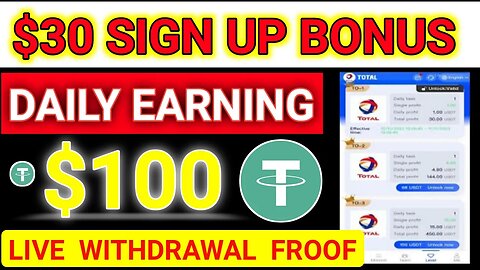 🔥$100 daily earning🔥 new crypto loot | Daily earning Free crypto | Live payment Withrow proof #totul