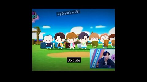 BTS cute reaction to the game trailer 😍 they working on // BTS Island : in the SEOM 🏝️