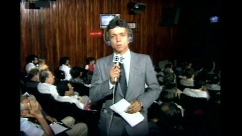 Lançamento ao vivo do Brasilsat A1 - Jornal Nacional / TV Globo - 08/02/85