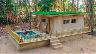 Building Two Story Villa With Private Underground Living Room and Swimming Pool