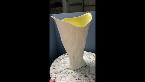 Translucent porcelain sculpted vessel.