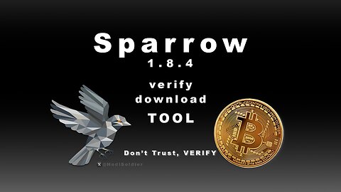 How to use the Verification Tool in Sparrow Wallet version: 1.8.4