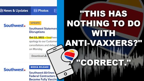 #BREAKING: Southwest Airlines Continues Denying Disruptions Have Anything To Do With Anti-Vaxxers