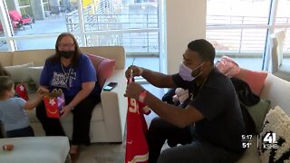 Ronald McDonald House surprises family with Chris Jones jersey