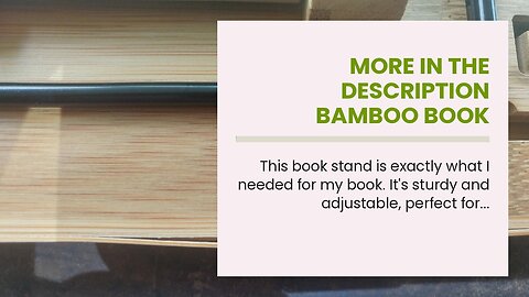 More In The Description Bamboo Book Stand - wishacc Reading Rest Holder Cookbook Cook StandFol...