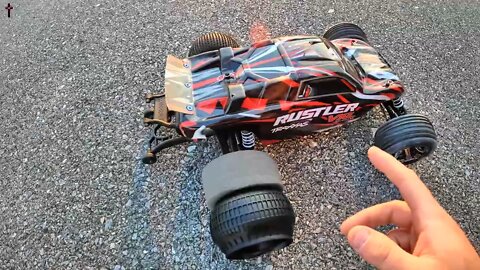 Pure Non-Stop Driving Action - Traxxas 37076-4-ORNG Rustler VXL: 110 Scale Stadium Truck with TQi
