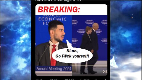 "Klaus, Go Eff Yourself." Says Damon To WEF At Davos.