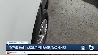 Town Hall about mileage tax and tax hikes