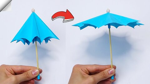How to Make Paper Umbrella That Open And Close.