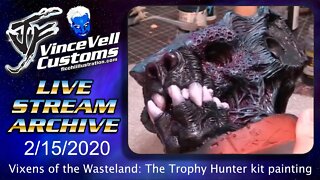 VinceVellCUSTOMS Live Stream - Vixens of the Wasteland: The Trophy Hunter kit painting