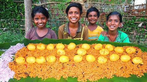 GOLDEN EGGS BIRYANI | Tasty Egg Biryani Cooking and Eating | Muttai Biryani | Village Fun Cooking