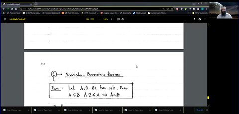 Proof of the Schroeder-Bernstein theorem