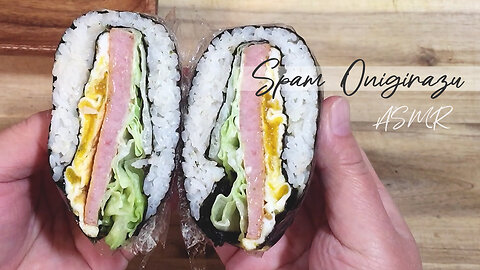 ASMR | How To Make Super Popular Easy Spam Onigirazu | No Music Version