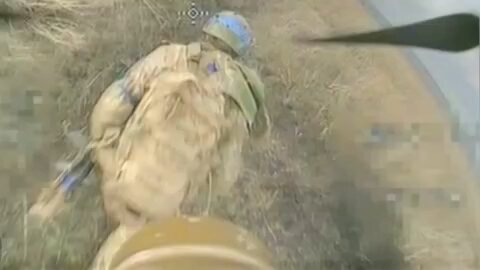Russian FPV drone destroyed a Ukrainian militant with precise hit 😐