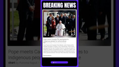 Latest News: Pope meets Canada PM, apologises to Indigenous people for school abuse #shorts #news