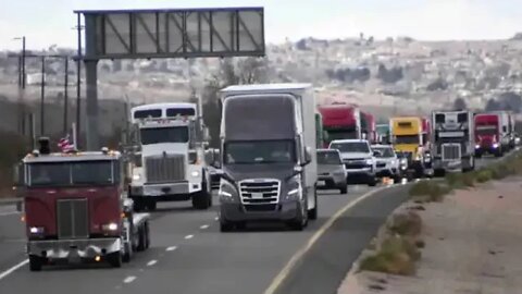 The People’s Convoy USA 2022 And The Freedom Convoy USA Driving Into California Today For Freedom!
